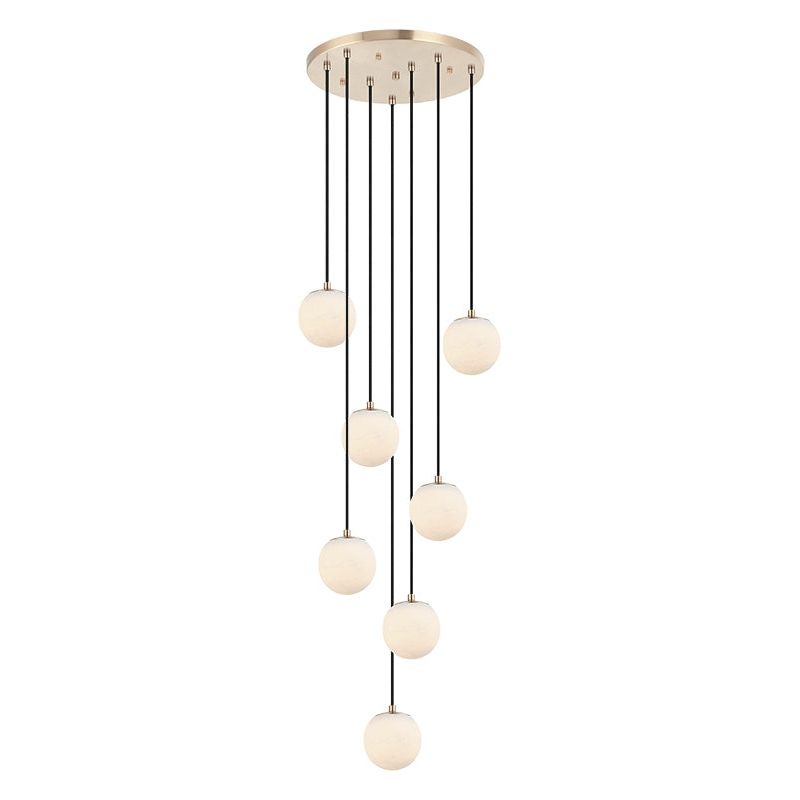 Nikini 7-Light Pendant Aged Gold Brass