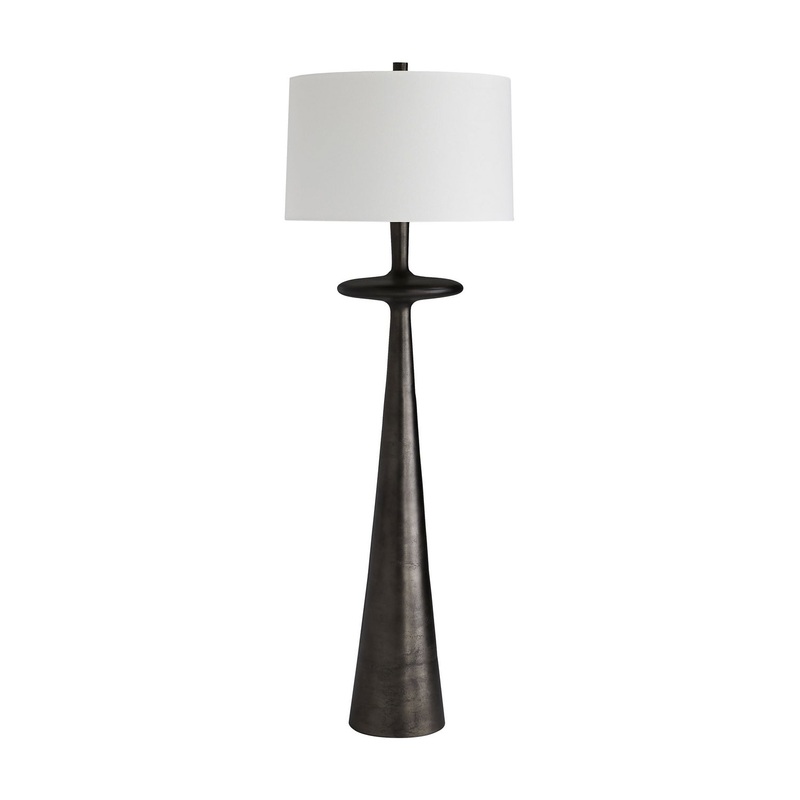 One Light Floor Lamp from the Putney Collection in Antiqued Aluminum Finish by Arteriors