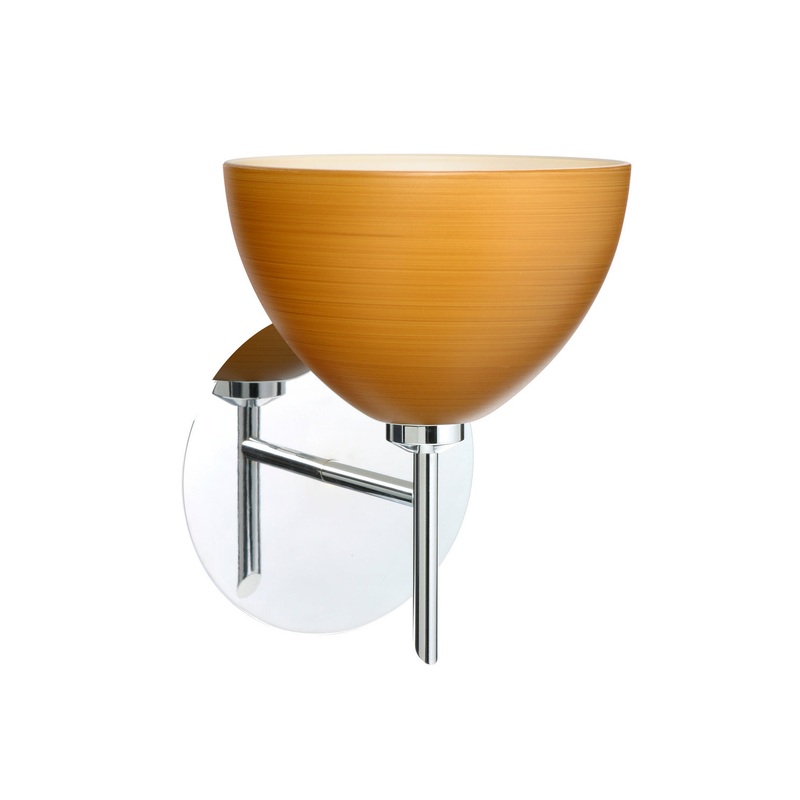 One Light Wall Sconce from the Brella Collection in Chrome Finish by Besa