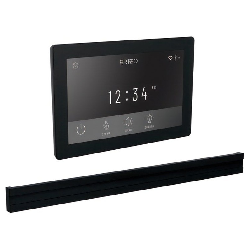 Steam Kit Mystix Matte Black Transcendent with Digital Interface & Bilateral Steam Head 12 User Presets Built-In WIFI & Bluetooth Capabilities AromaTherapy AudioTherapy & ChromaTherapy Options Patented Dual Sensor Technology