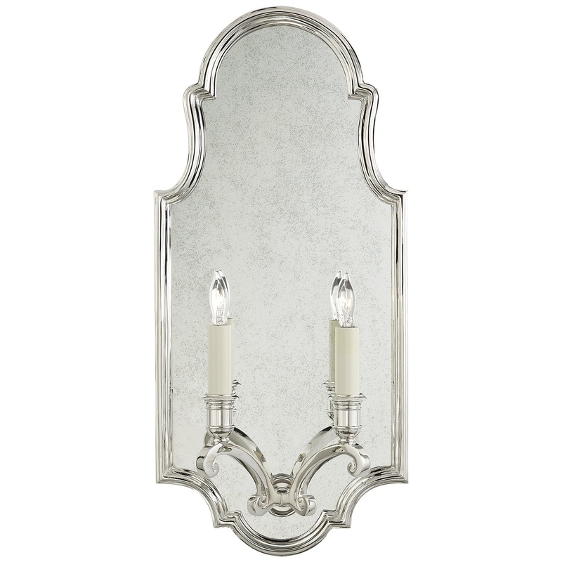 Two Light Wall Sconce from the Sussex Collection in Polished Nickel Finish by Visual Comfort Signature