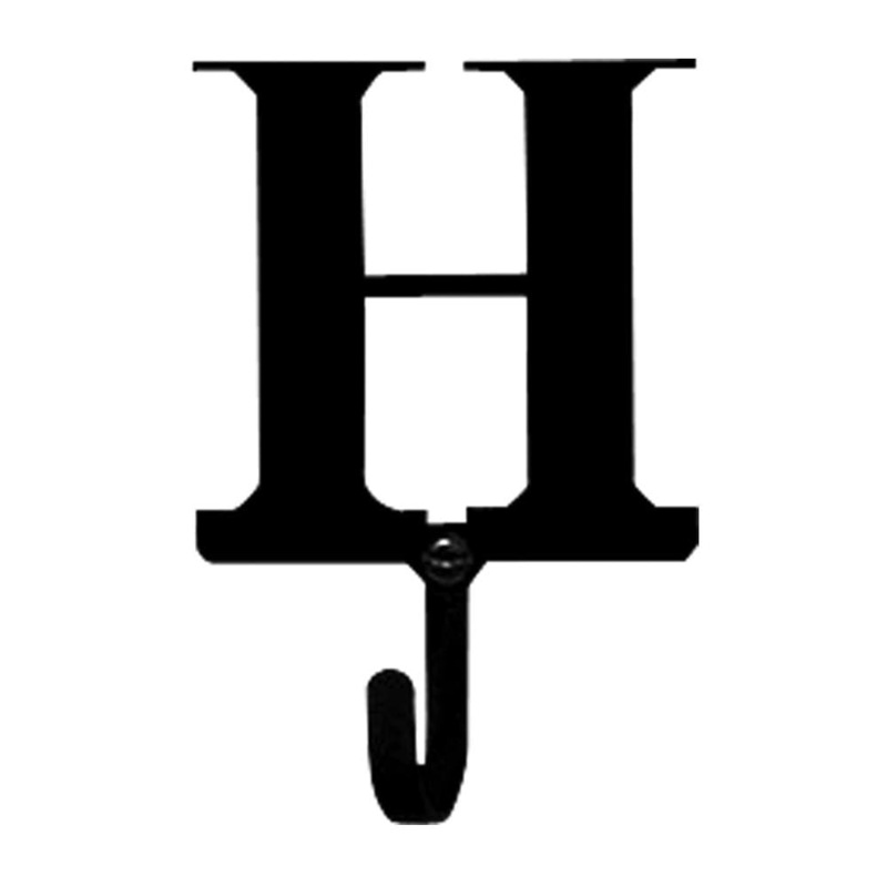 Village Wrought Iron WH-H-S Letter H Wall Hook Small