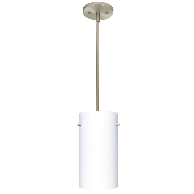 Besa 1TT-412007-LED-SN Tondo One Light Pendant Satin Nickel