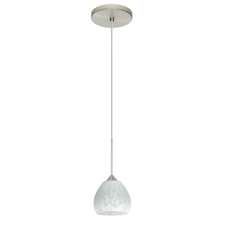 Besa 1XT-560519-LED-SN Tay Tay One Light Pendant Satin Nickel