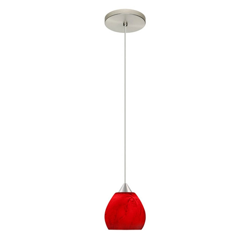 Besa 1XT-5605MA-SN Tay Tay One Light Pendant Satin Nickel