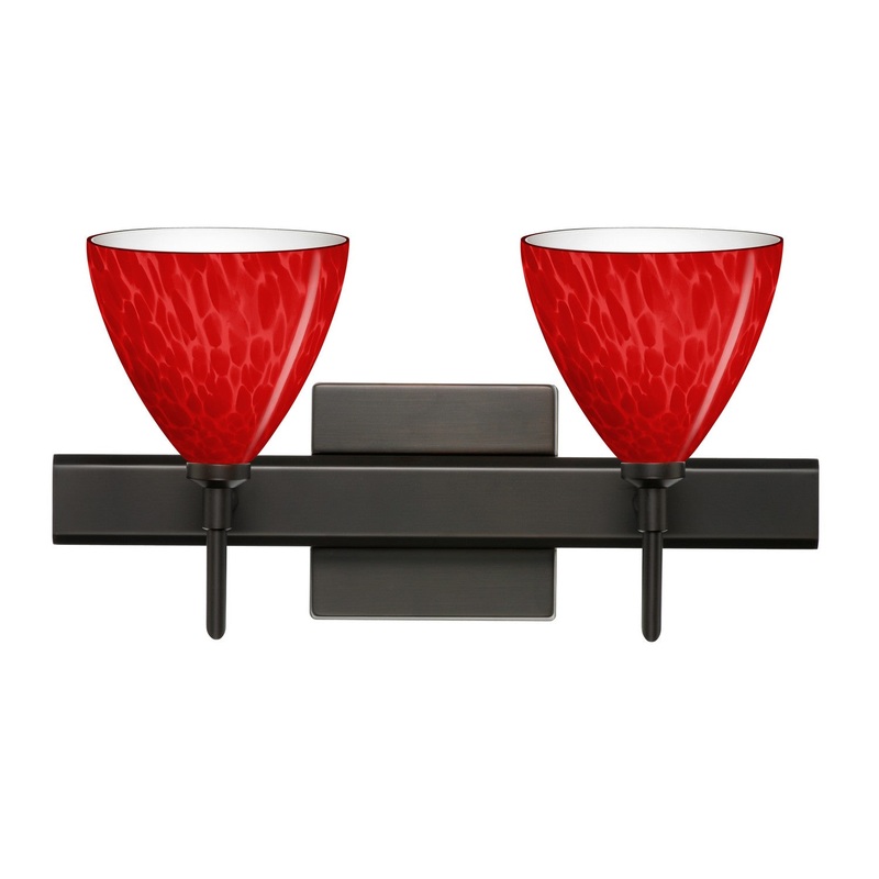 Besa 2SW-1779RC-BR-SQ Besa Mia Vanity with Square Canopy Two Light Vanity Bronze