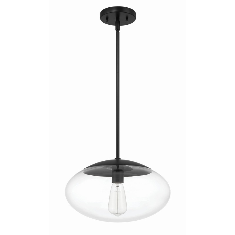 Craftmade 56894-FB Gaze One Light Pendant Flat Black