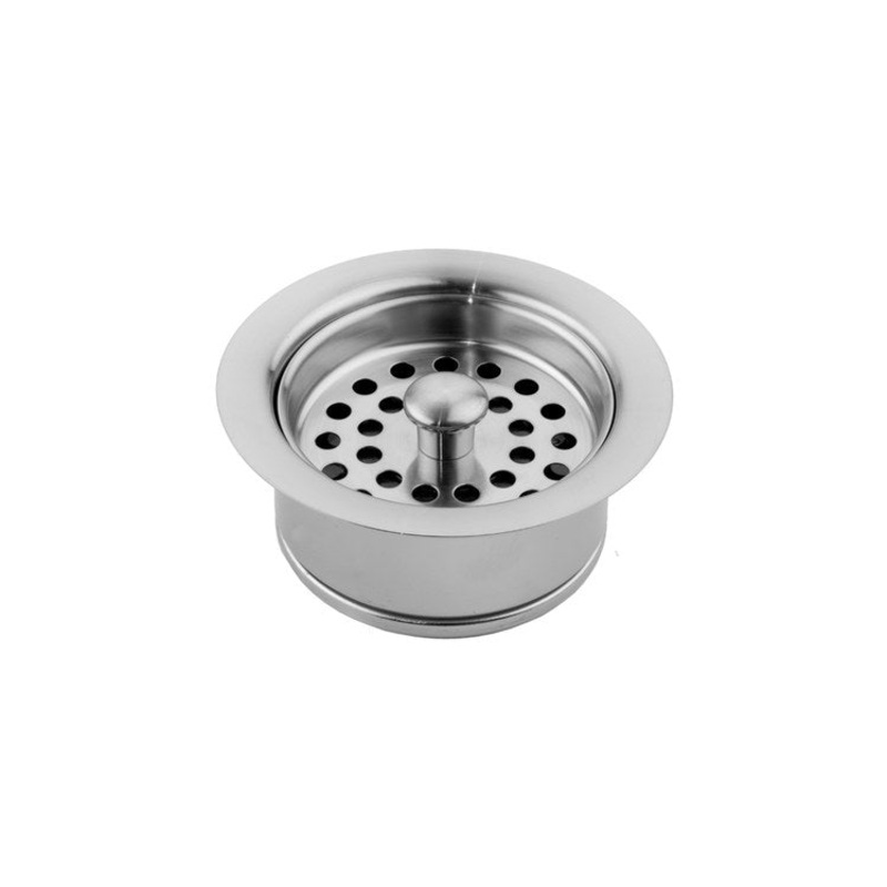 Disposal Flange with Strainer Satin Nickel 3-1/2 Inch Brass for Continuous Feed Disposals 1-3/4 Inch Fits ISE/Kenmore/Kitchen Aid/Maytag and Franke FWDJ Models