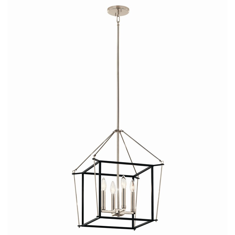 Four Light Foyer Pendant from the Eisley Collection in Polished Nickel Finish by Kichler