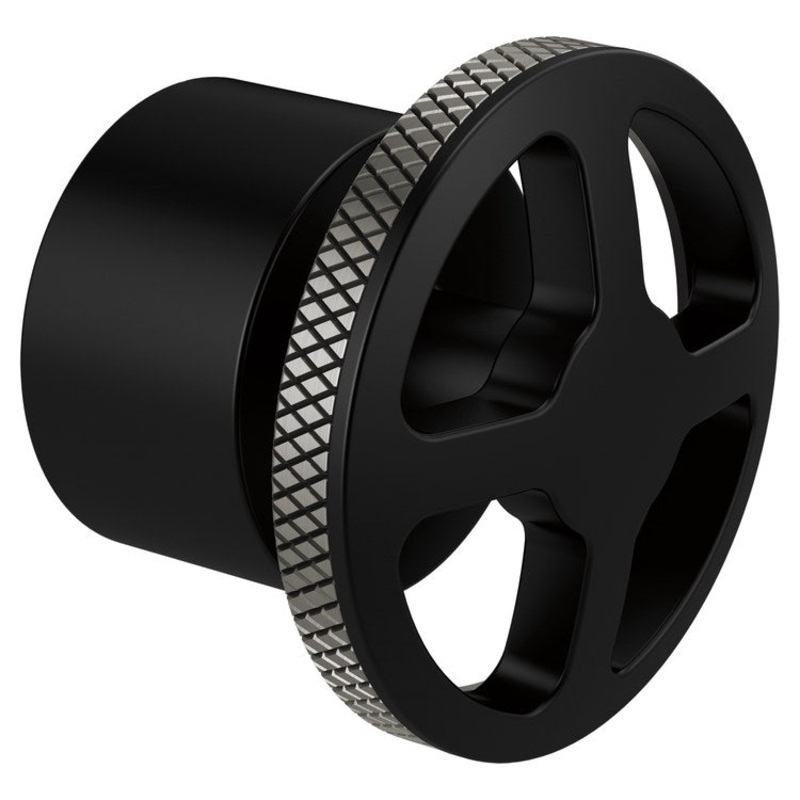 Handle Kit Litze Brass 1 Wheel Matte Black/Brilliance Luxe Steel for Freestanding Tub Filler