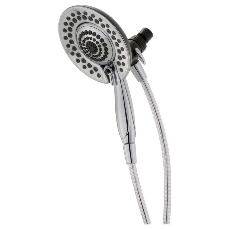 Handshower Combination Universal Showering Components In2ition 2-In-1 Chrome 5 Function 6-13/16 Inch 1.75 Gallons per Minute Full Body Spray Full Spray with Massage Massaging Spray and Drenching Spray