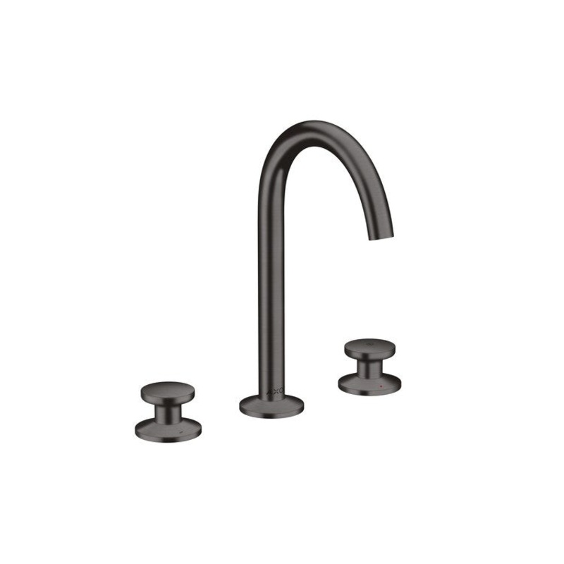 Lavatory Faucet One 170 Widespread 8 Inch Spread 2 Knob WaterSense Brushed Black Chrome 1.2 Gallons per Minute Less Drain 3 Hole Select/AirPower/Comfort Zone/EcoRight