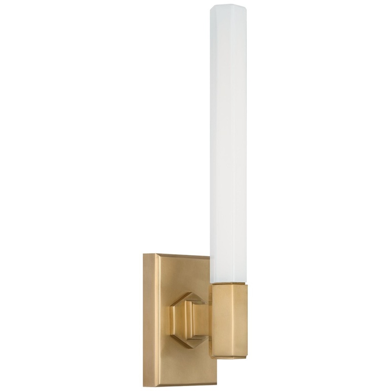 LED Bath Light from the Hawthorne Collection in Antique-Burnished Brass Finish by Visual Comfort Signature