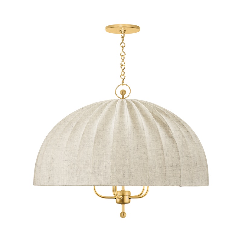 Palmetto 5-Light Chandelier Aged Brass