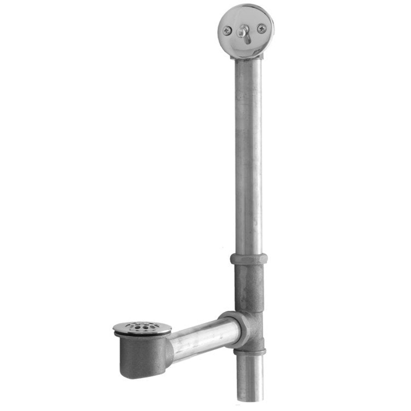 Tub Drain Bottom Outlet Standard Trip Lever Faceplate 2 Hole Waste Fully Polished & Plated Caramel Bronze Fixed 1-1/2 Inch Brass 10 Inch
