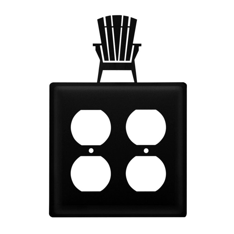 Village Wrought Iron EOO-119 Double Adirondack Double Outlet Cover