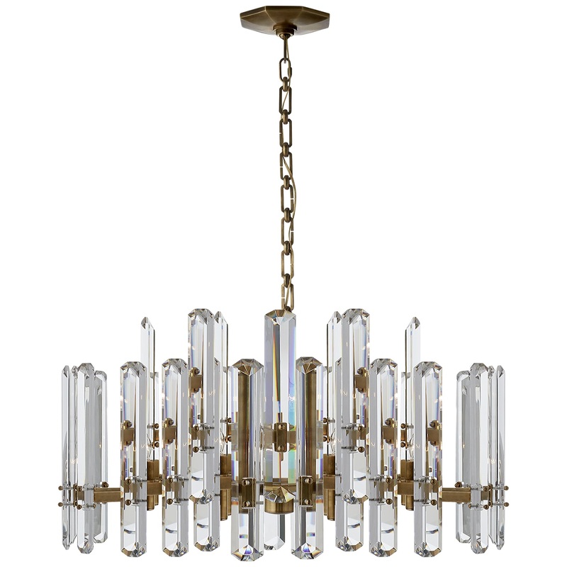 18 Light Chandelier from the Bonnington Collection in Hand-Rubbed Antique Brass Finish by Visual Comfort Signature