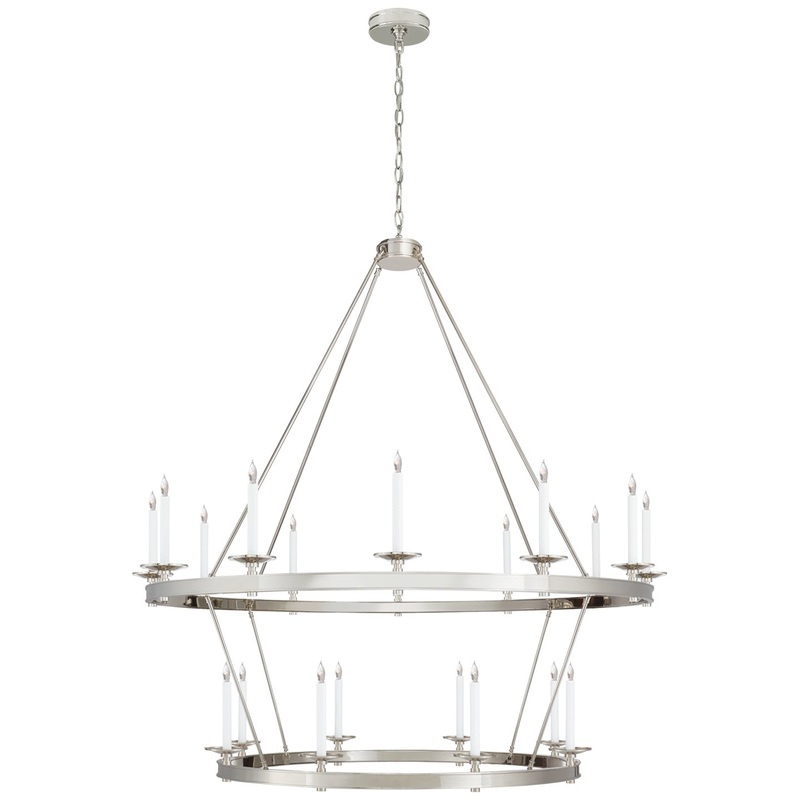 20 Light Chandelier from the Launceton Collection in Polished Nickel Finish by Visual Comfort Signature
