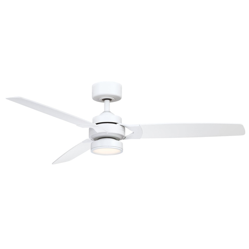 52″Ceiling Fan from the Amped Collection in Matte White Finish by Fanimation