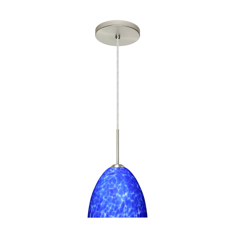 Besa 1BT-757286-LED-SN Sasha One Light Pendant Satin Nickel