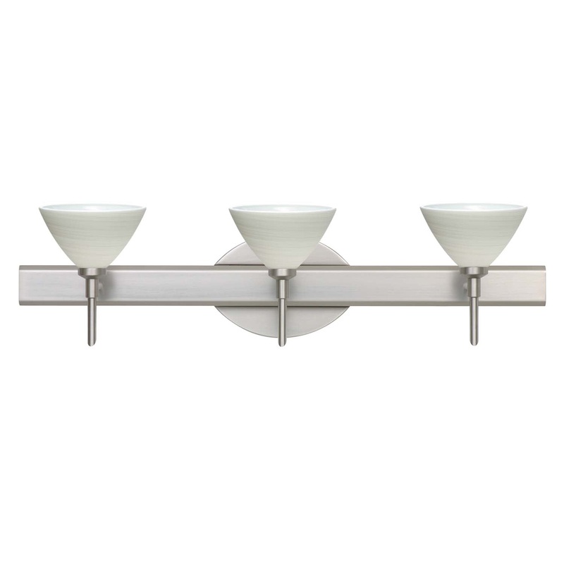 Besa 3SW-1743KR-SN Domi Three Light Wall Sconce Satin Nickel