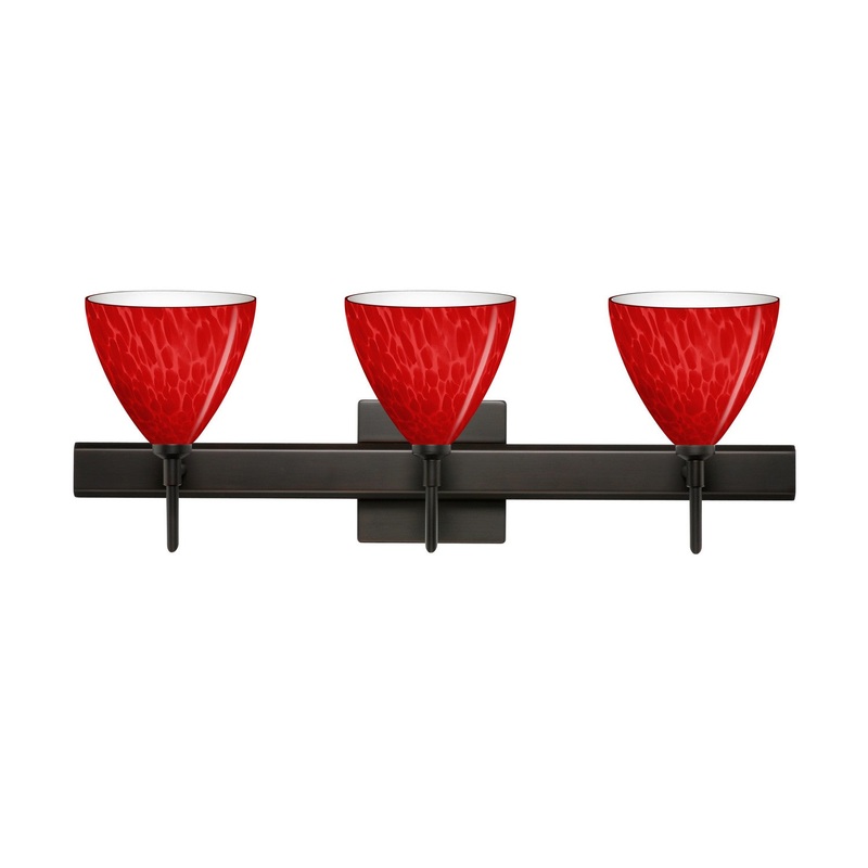 Besa 3SW-1779RC-LED-BR-SQ Besa Mia Vanity with Square Canopy LED Wall Sconce Bronze