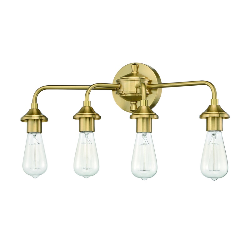 Craftmade 53004-SB Bridgestone Four Light Vanity Satin Brass (Discontinued)