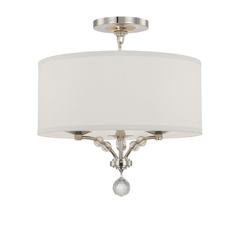 Crystorama 8005-PN_CEILING Mirage Three Light Semi Flush Mount Polished Nickel