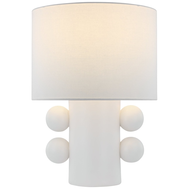 LED Table Lamp from the Tiglia Collection in Plaster White Finish by Visual Comfort Signature