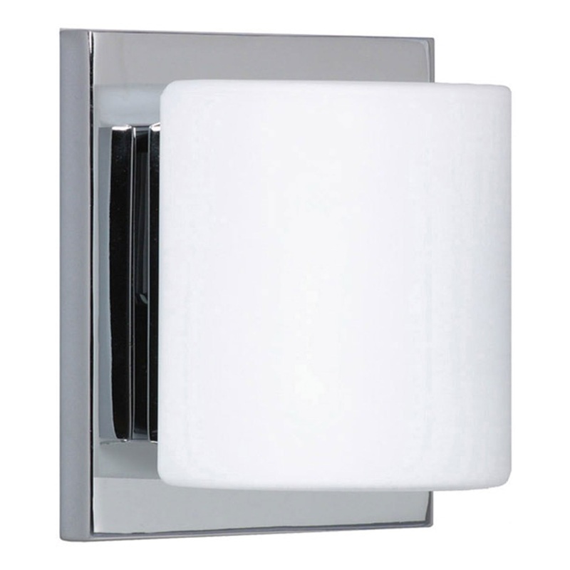 One Light Wall Sconce from the Paolo Collection in Chrome Finish by Besa