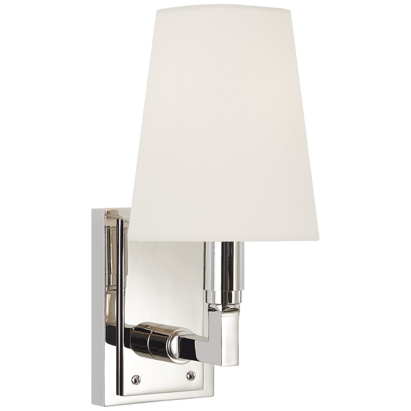 One Light Wall Sconce from the Watson Collection in Polished Nickel Finish by Visual Comfort Signature