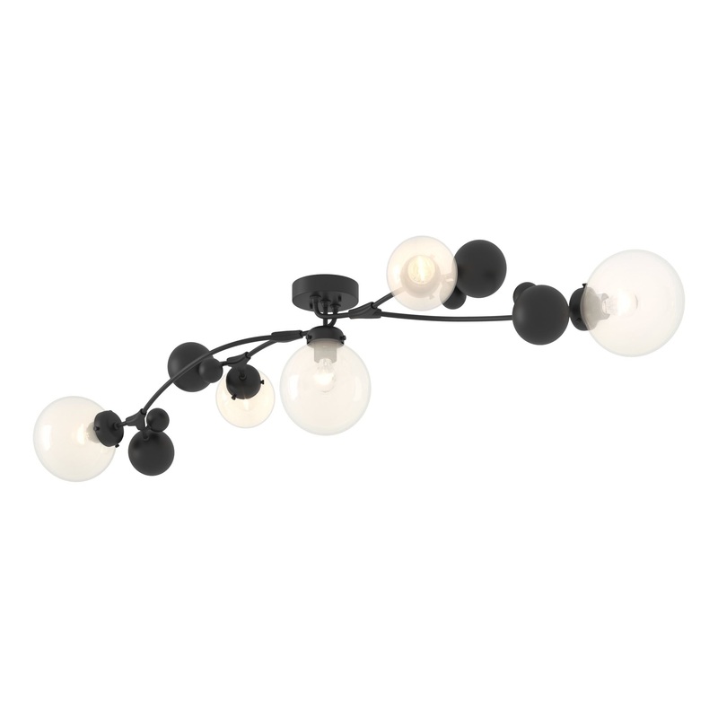 Sprig Semi-Flush Black Opaline Glass (WF)