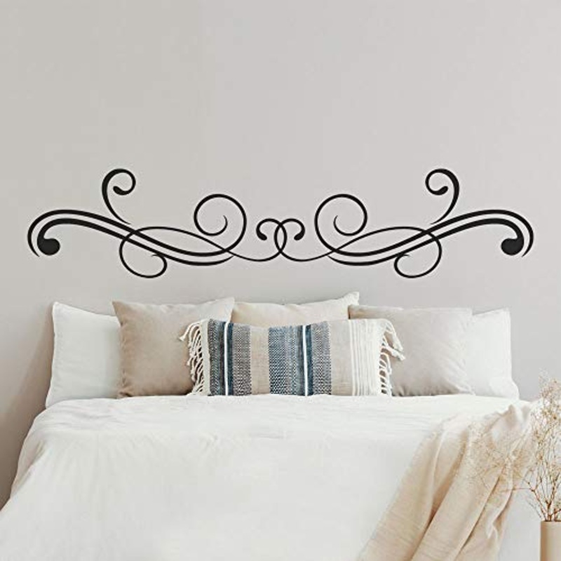 T-MK384 – Adesivi per testiera del letto, 30 x 140 cm, colore: Nero