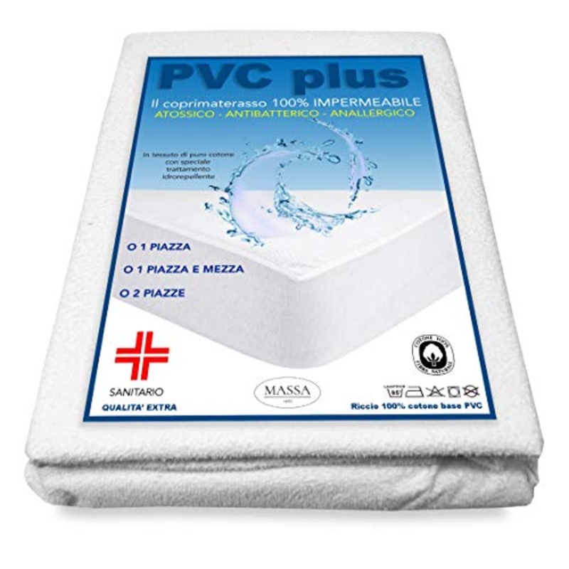 Tex family COPRIMATERASSO Impermeabile Sanitario PVC – 1 Piazza