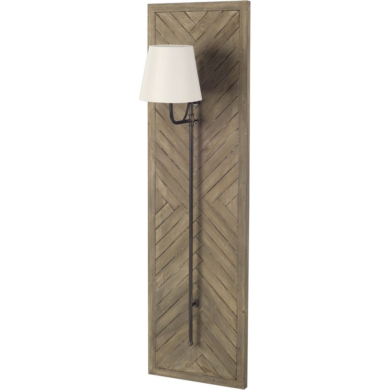 Vector Wall Sconce Brown Wood | Copper Metal