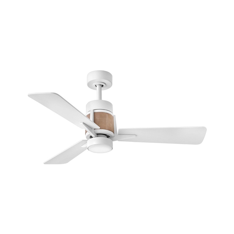42″ LED Smart Fan from the Atticus Collection in Matte White Finish by Hinkley