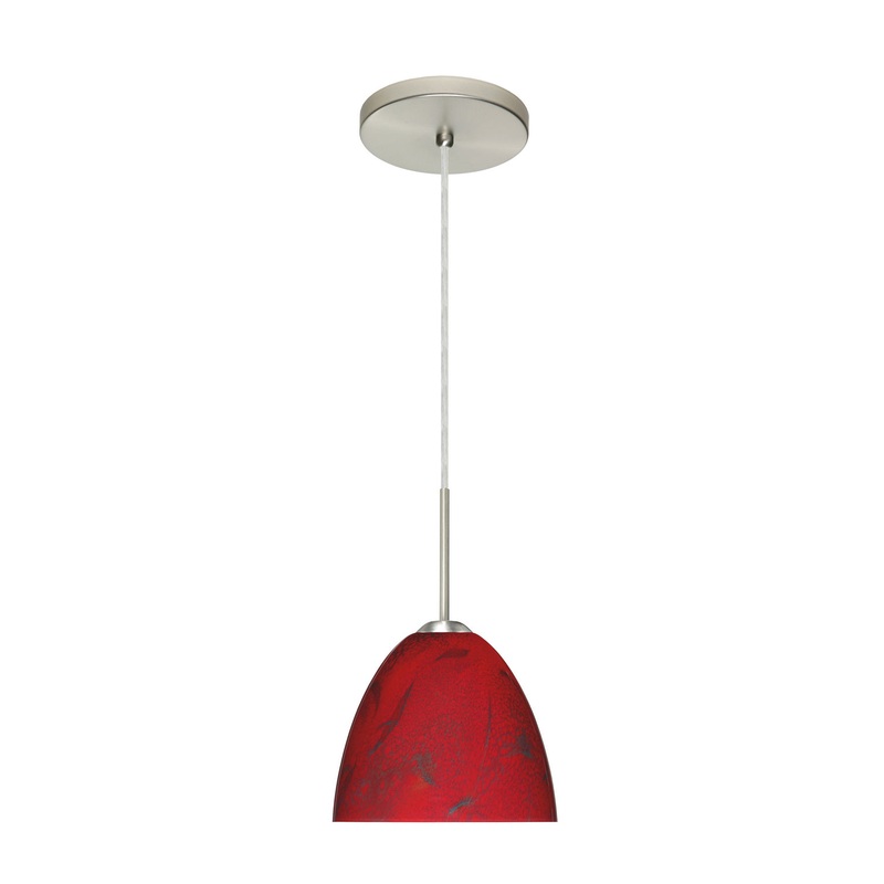 Besa 1BT-7572MA-HAL-SN Sasha One Light Pendant Satin Nickel (Discontinued)