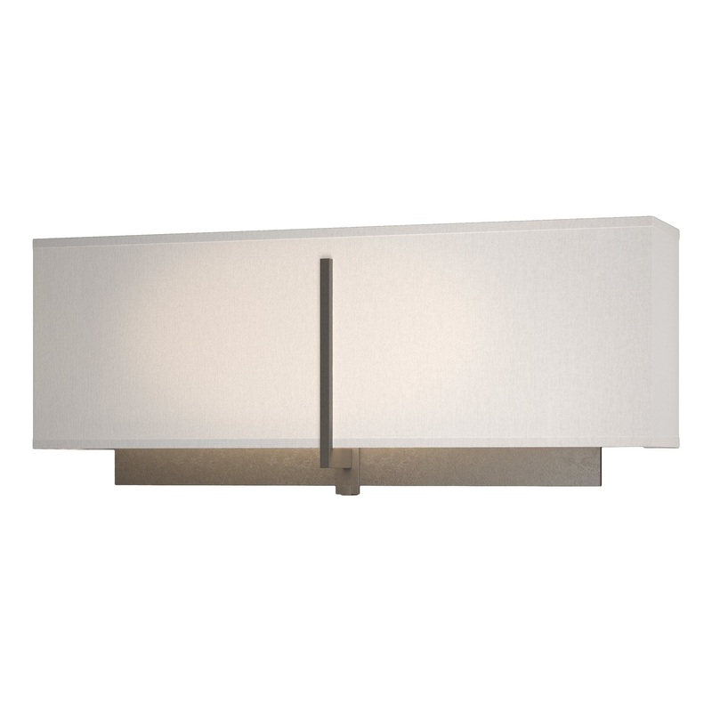 Exos Square Sconce Dark Smoke Flax Shade (SE)