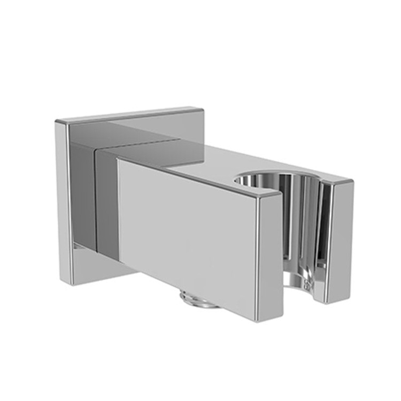 Handshower Elbow Wall Supply Square Holder Brass Satin Bronze PVD