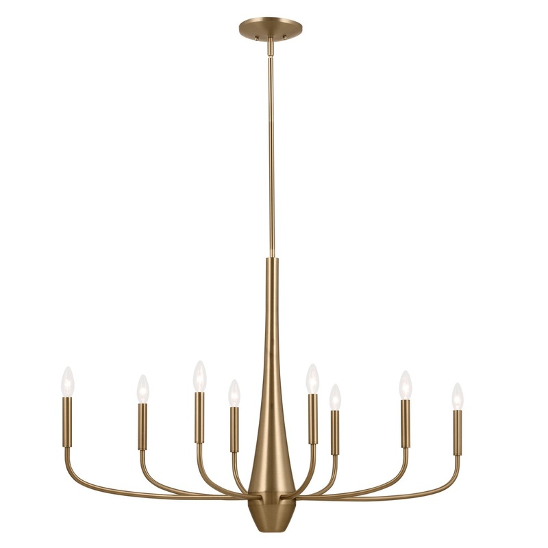 Kichler 52528CPZ Eight Light Chandelier, Champagne Bronze