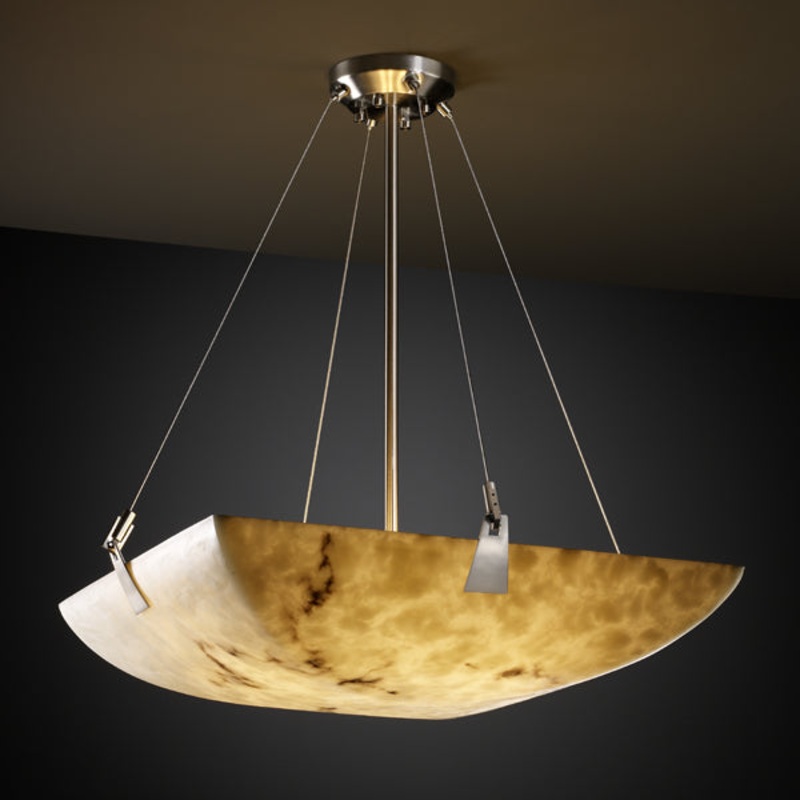 LED Pendant from the LumenAria Collection in Brushed Nickel Finish by Justice Designs