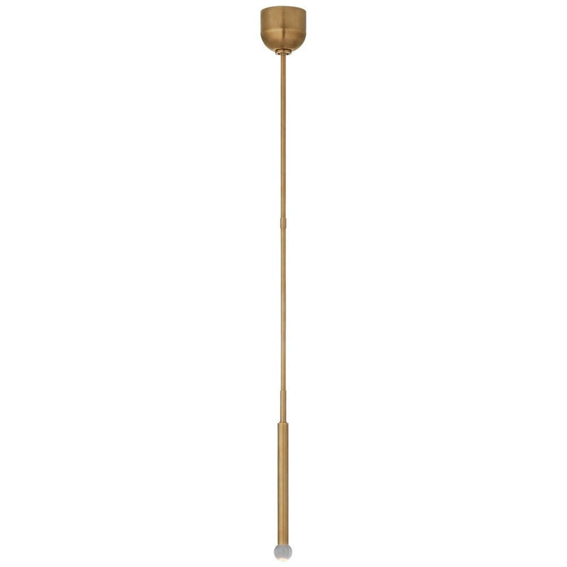 LED Pendant from the Rousseau Collection in Antique-Burnished Brass Finish by Visual Comfort Signature