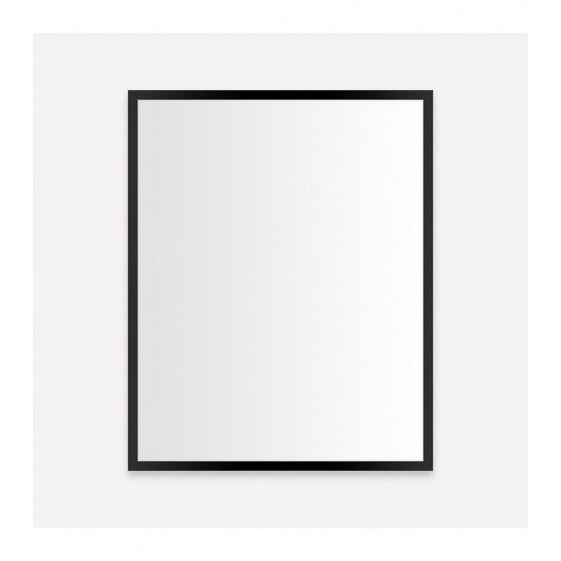 Medicine Cabinet Profiles 24W x 30H x 6D Inch 1 Doors Mirror Matte Black Flat Top Left Hand Side Electric