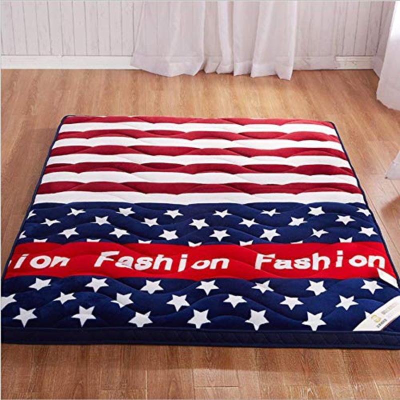 Nileco Coprimaterasso Trapuntato,Pieghevole Schiuma di Memoria Coprimaterasso Giapponese Materasso Tatami Stuoie Dormitorio degli Studenti A Casa Materasso Futon-e 100x200cm(39x79inch)