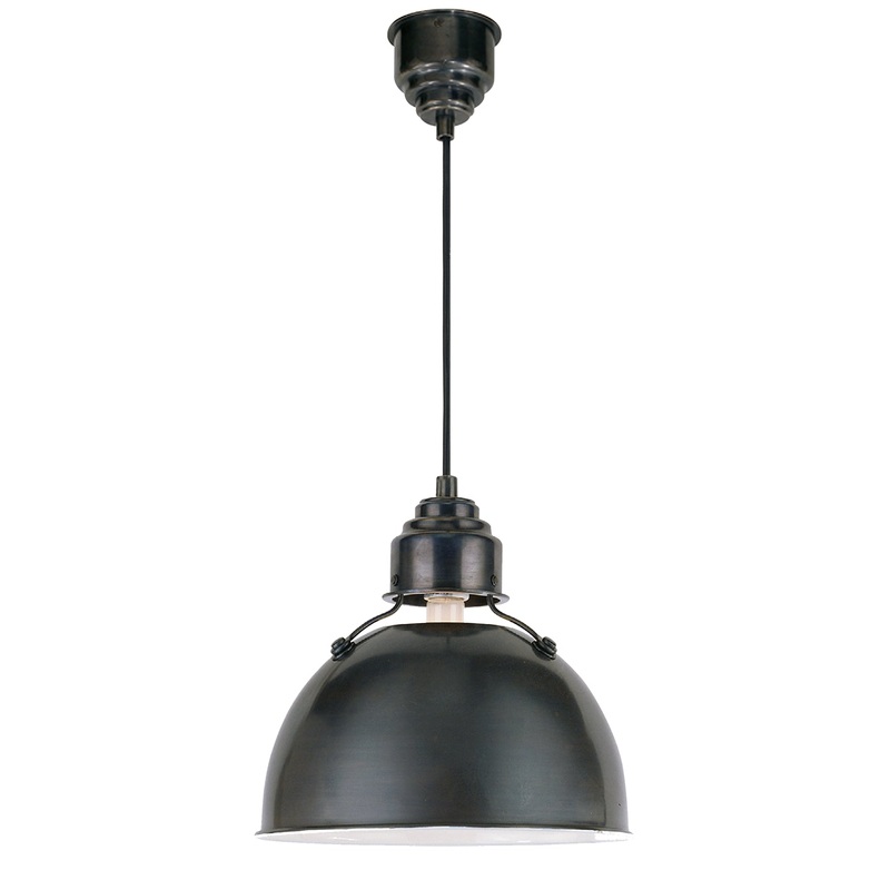 One Light Pendant from the Eugene Collection in Bronze Finish by Visual Comfort Signature