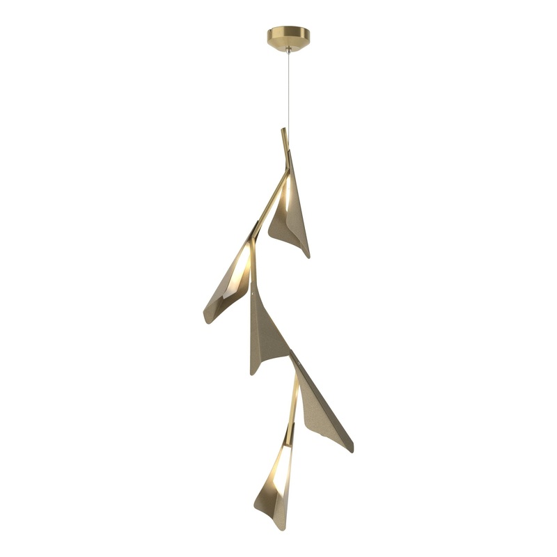 Plume 5-Light LED Pendant Modern Brass Soft Gold