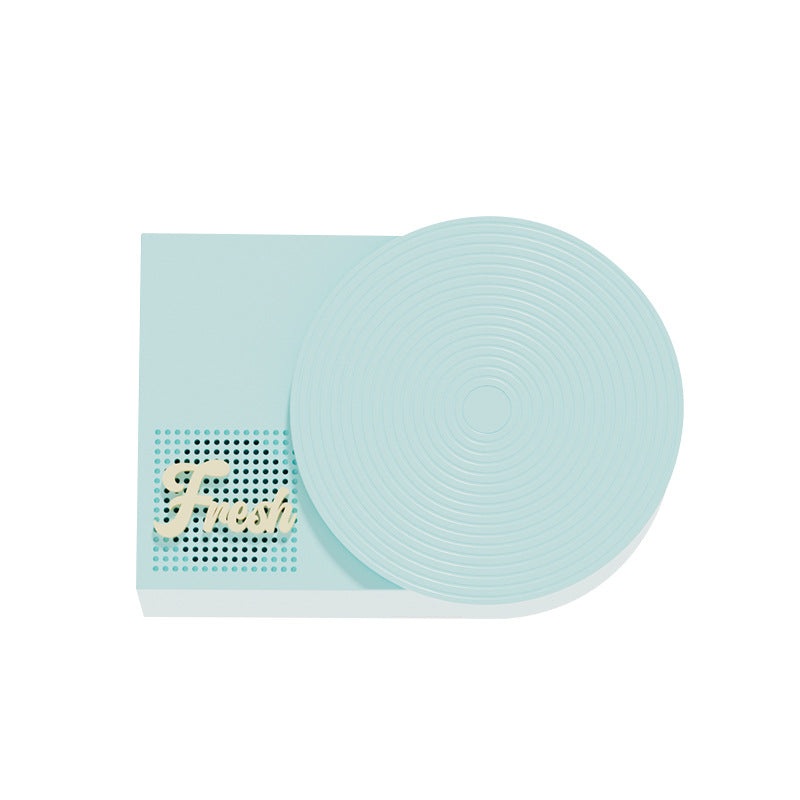 Retro Phonograph Bluetooth Speaker – Rotating Disc, Bluetooth 5.3, AUX/TF Card, 8H Playtime(Blue)