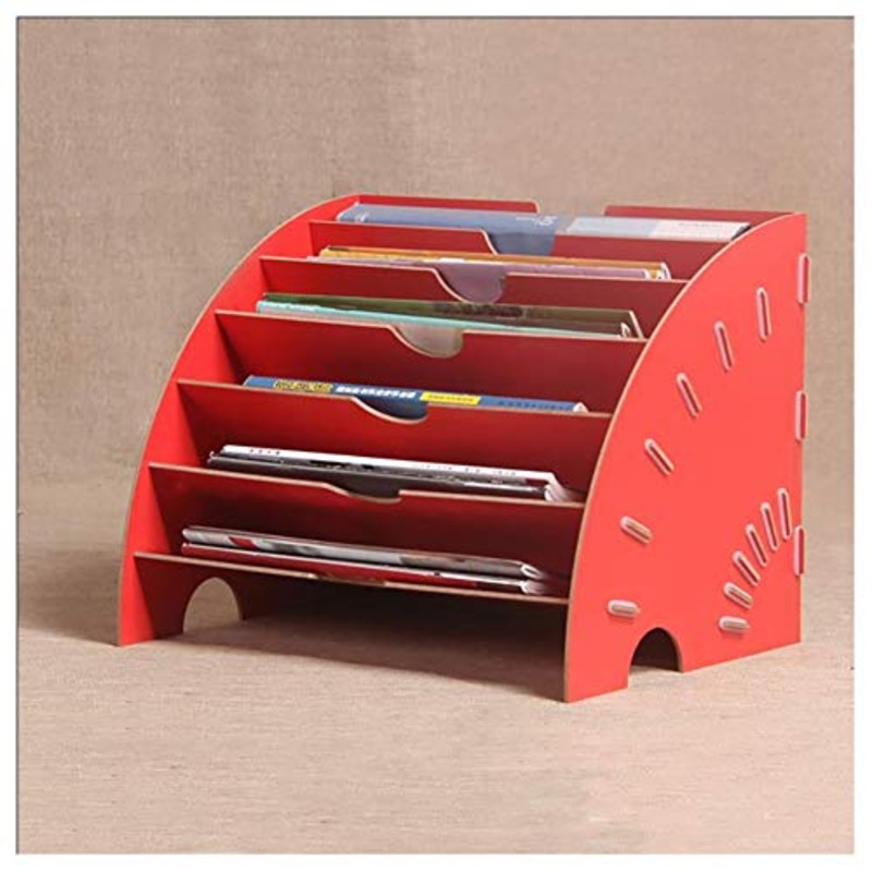 Schedario Classificatore Verticale Cartella, Classificazione dei File A 6 Strati, Design Fibbia, Borsa per Archivio in Legno per Ufficio, Archivia Cartella Desktop, Fan, Cartella per Lettere,