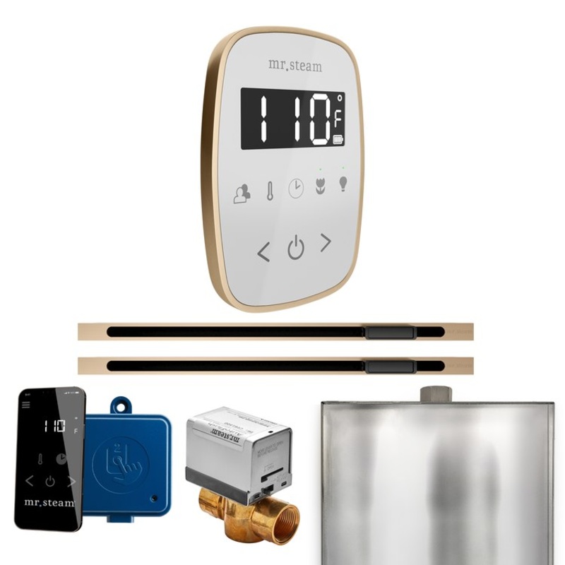 Steam Kit ButlerFlex Max Linear White/Brushed Bronze Control Package for MS4/MS5/MX6