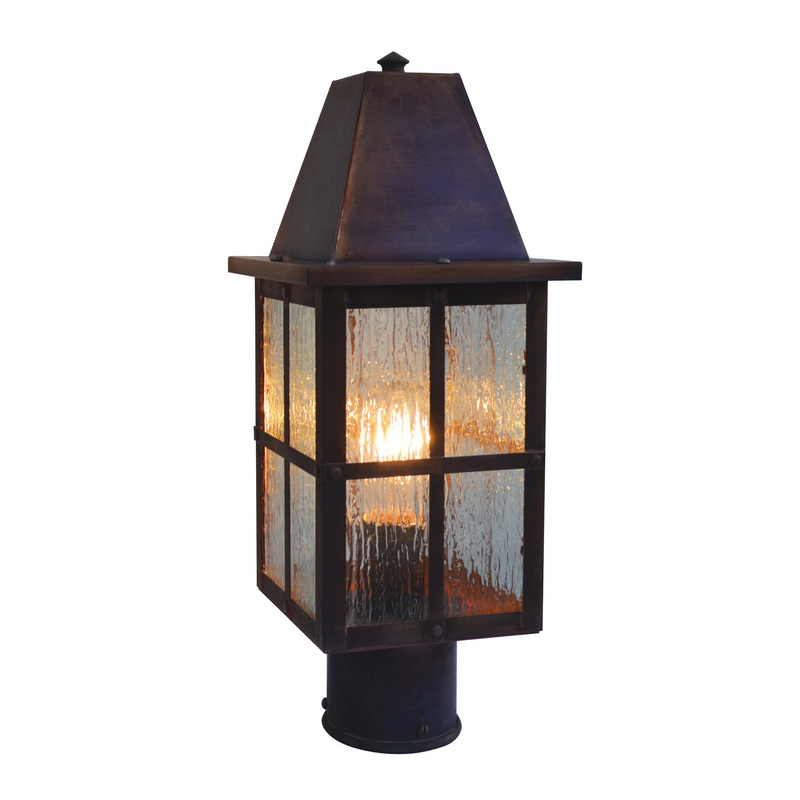 Arroyo HP-6RM-RC Hartford One Light Post Mount Raw Copper